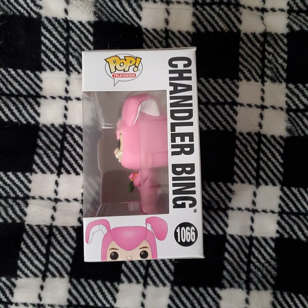 Funko Pink and Light Pink Friends Chandler Bing Pop! Vinyl Box Back - Picture 4 of 6